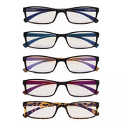 eyekeeper.com 5 Pack Rectangle Blue Light Filter Reading Glasses CG178 Eyeglasses