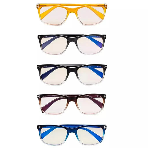 eyekeeper.com 5 Pack Rectangle Blue Light Filter Reading Glasses UVR150 Eyeglasses