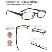 eyekeeper.com 5 Pack Rectangle Blue Light Filter Reading Glasses UVR908K Eyeglasses