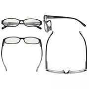 eyekeeper.com 5 Pack Rectangle Blue Light Filter Reading Glasses UVR9104K Eyeglasses