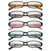 eyekeeper.com 5 Pack Rectangle Blue Light Filter Reading Glasses UVR9104K Eyeglasses