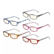 eyekeeper.com 5 Pack Rectangle Blue Light Filter Reading Glasses UVRT1803 Eyeglasses