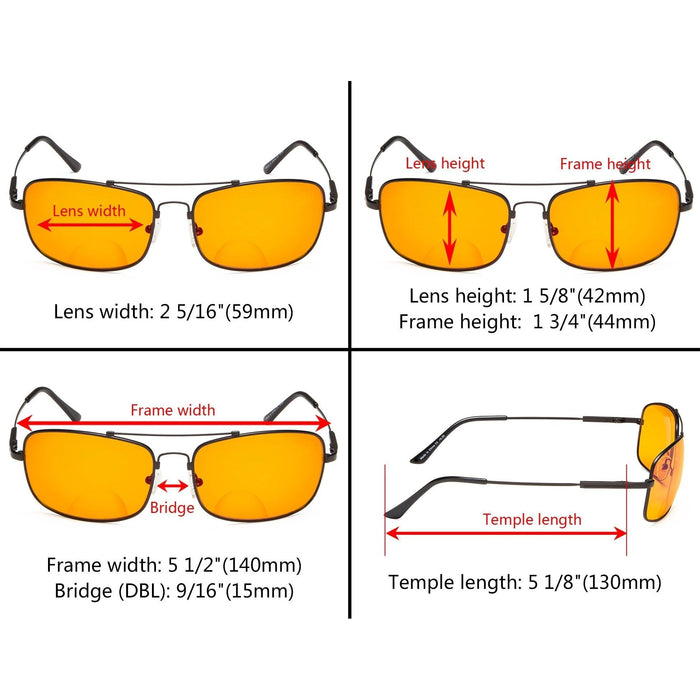 Eyekeeper - 5 Pack Classic Blue Light Blocking Bifocal Readers Dssg1805