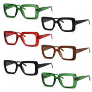 eyekeeper.com 5 Pack Rectangle Funky Reading Glasses Trendy Readers R2101 Eyeglasses