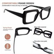 eyekeeper.com 5 Pack Rectangle Funky Reading Glasses Trendy Readers R2101 Eyeglasses