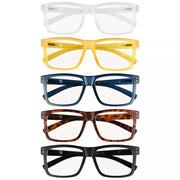 eyekeeper.com 5 Pack Rectangle Progressive Multifocus Reading Glasses M2142 Eyeglasses