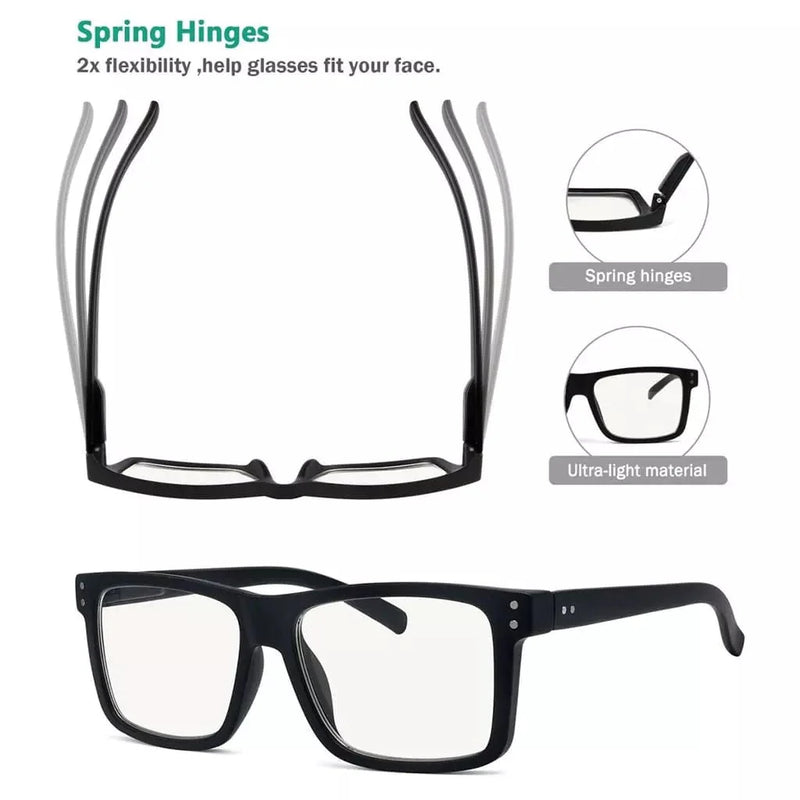 eyekeeper.com 5 Pack Rectangle Progressive Multifocus Reading Glasses M2142 Eyeglasses