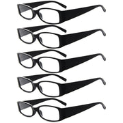 eyekeeper.com 5 Pack Rectangle Stylish Reading Glasses R040-A Eyeglasses