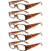 eyekeeper.com 5 Pack Rectangle Stylish Reading Glasses R040-A Eyeglasses
