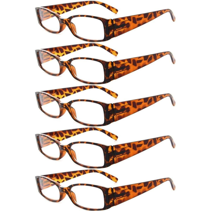 eyekeeper.com 5 Pack Rectangle Stylish Reading Glasses R040-A Eyeglasses