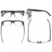 eyekeeper.com 5 Pack Rectangle Reading Glasses Include Sunshine Readers R045 Eyeglasses
