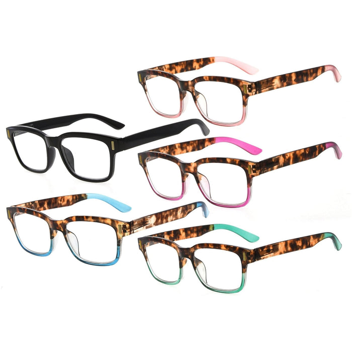 Eyekeeper - 5 Pack Stylish Reading Glasses Rt1802