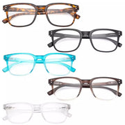 eyekeeper.com 5 Pack Rectangle Reading Glasses Stylish Readers RT1804 Eyeglasses
