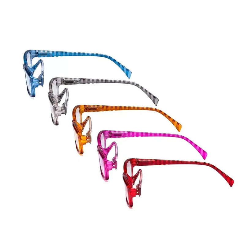 eyekeeper.com 5 Pack Rectangle Reading Glasses with Stripe Arms RT1803S Eyeglasses