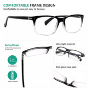 eyekeeper.com 5 Pack Rectangle Stylish Reading Glasses Classic Readers R150 Eyeglasses