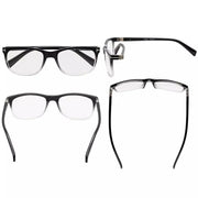 eyekeeper.com 5 Pack Rectangle Stylish Reading Glasses Classic Readers R150 Eyeglasses