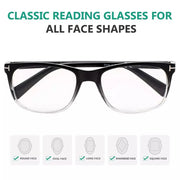 eyekeeper.com 5 Pack Rectangle Stylish Reading Glasses Classic Readers R150 Eyeglasses