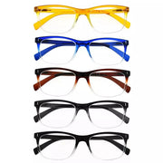 eyekeeper.com 5 Pack Rectangle Stylish Reading Glasses Classic Readers R150 Eyeglasses