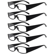 eyekeeper.com 5 Pack Rectangle Stylish Reading Glasses R040-A Eyeglasses