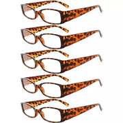 eyekeeper.com 5 Pack Rectangle Stylish Reading Glasses R040-A Eyeglasses