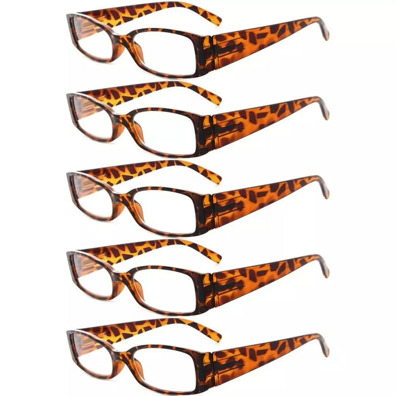 eyekeeper.com 5 Pack Rectangle Stylish Reading Glasses R040-A Eyeglasses