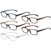 eyekeeper.com 5 Pack Rectangle Stylish Reading Glasses Vintage Readers R177 Eyeglasses