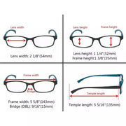 eyekeeper.com 5 Pack Rectangle Stylish Reading Glasses Vintage Readers R177 Eyeglasses