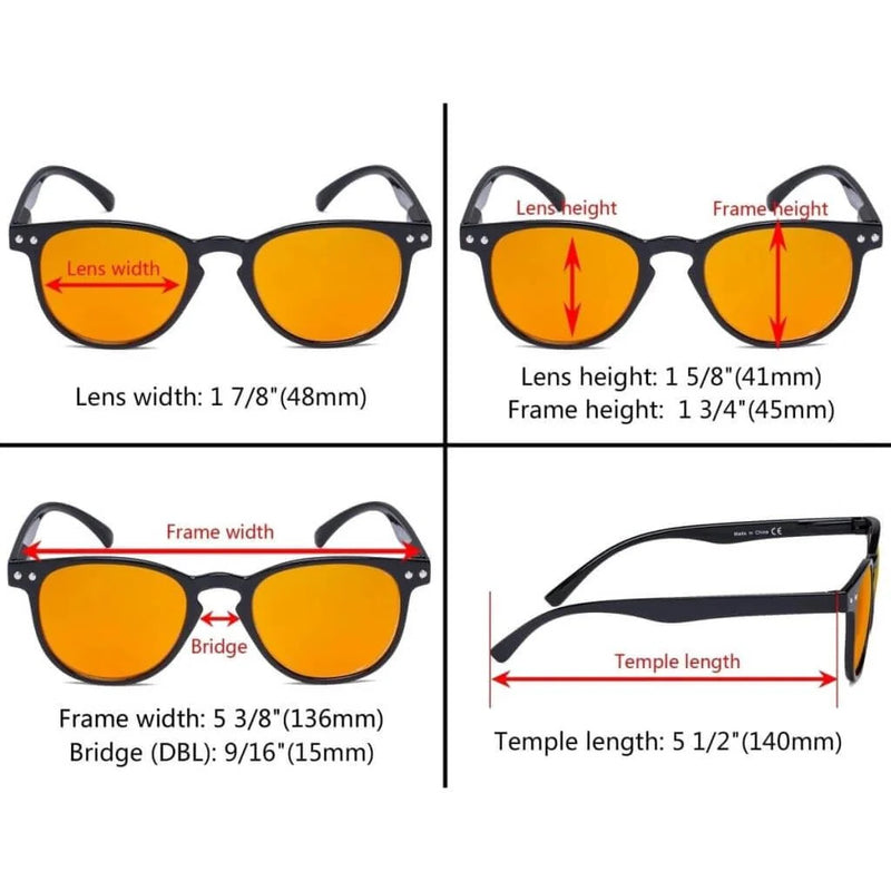 eyekeeper.com 5 Pack Retro Blue Light Blocking Reading Glasses DSR060 Eyeglasses