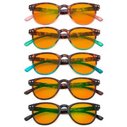eyekeeper.com 5 Pack Retro Blue Light Blocking Reading Glasses DSR060 Eyeglasses