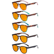 eyekeeper.com 5 Pack Retro Blue Light Blocking Reading Glasses DSR060 Eyeglasses