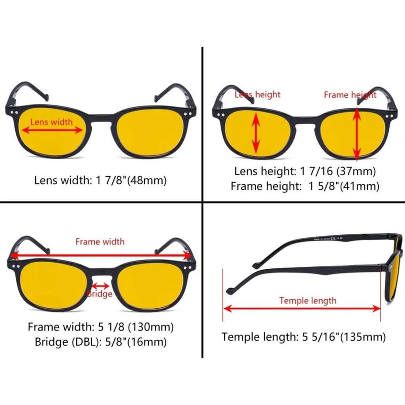 eyekeeper.com 5 Pack Retro Blue Light Blocking Reading Glasses HP065 Eyeglasses