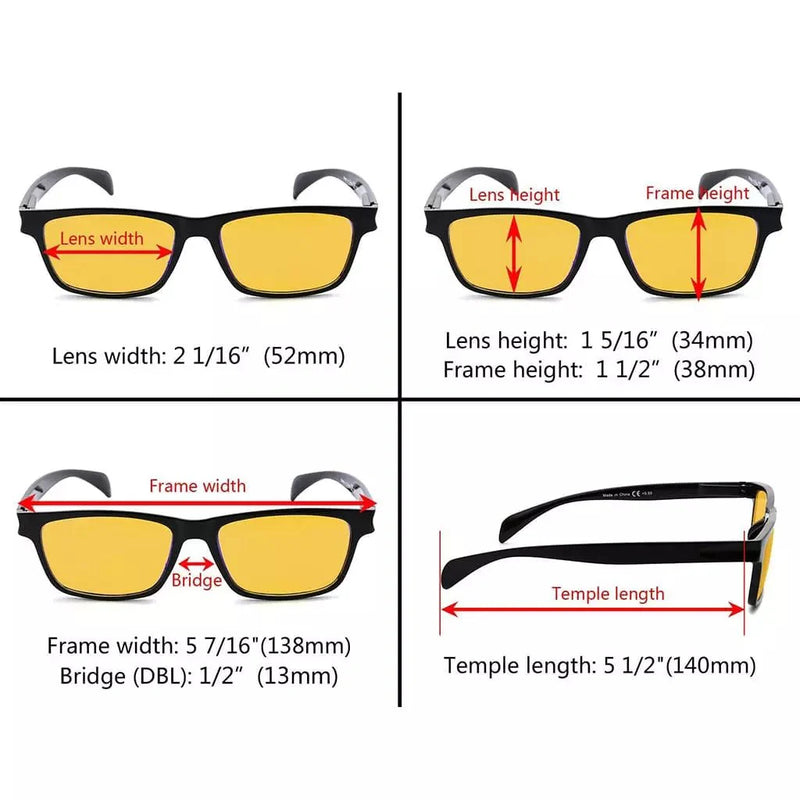 eyekeeper.com 5 Pack Retro Blue Light Blocking Reading Glasses HP090 Eyeglasses