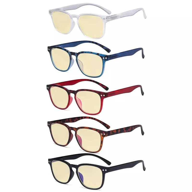 eyekeeper.com 5 Pack Retro Blue Light Blocking Reading Glasses TM079 Eyeglasses