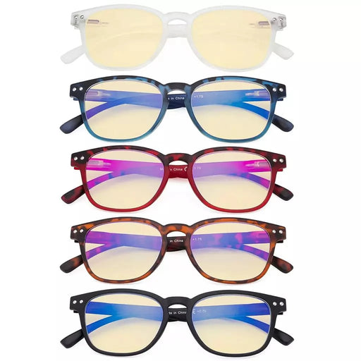 eyekeeper.com 5 Pack Retro Blue Light Blocking Reading Glasses TM079 Eyeglasses