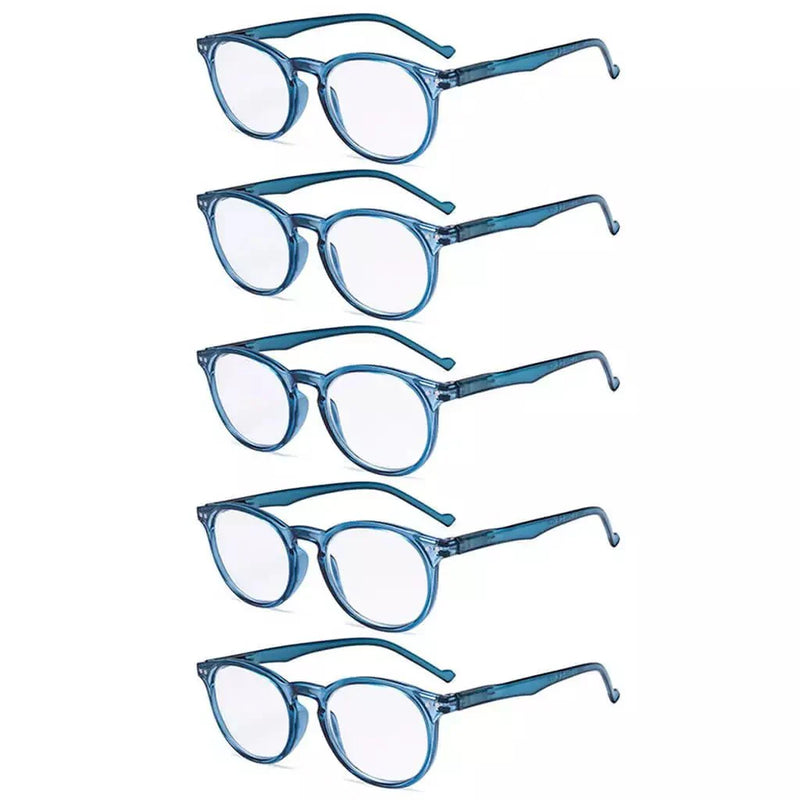 eyekeeper.com 5 Pack Retro Oval Reading Glasses Include Sunglasses R071 Eyeglasses