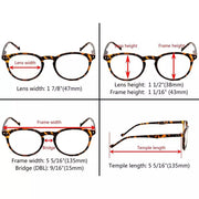 eyekeeper.com 5 Pack Retro Oval Reading Glasses Include Sunglasses R071 Eyeglasses