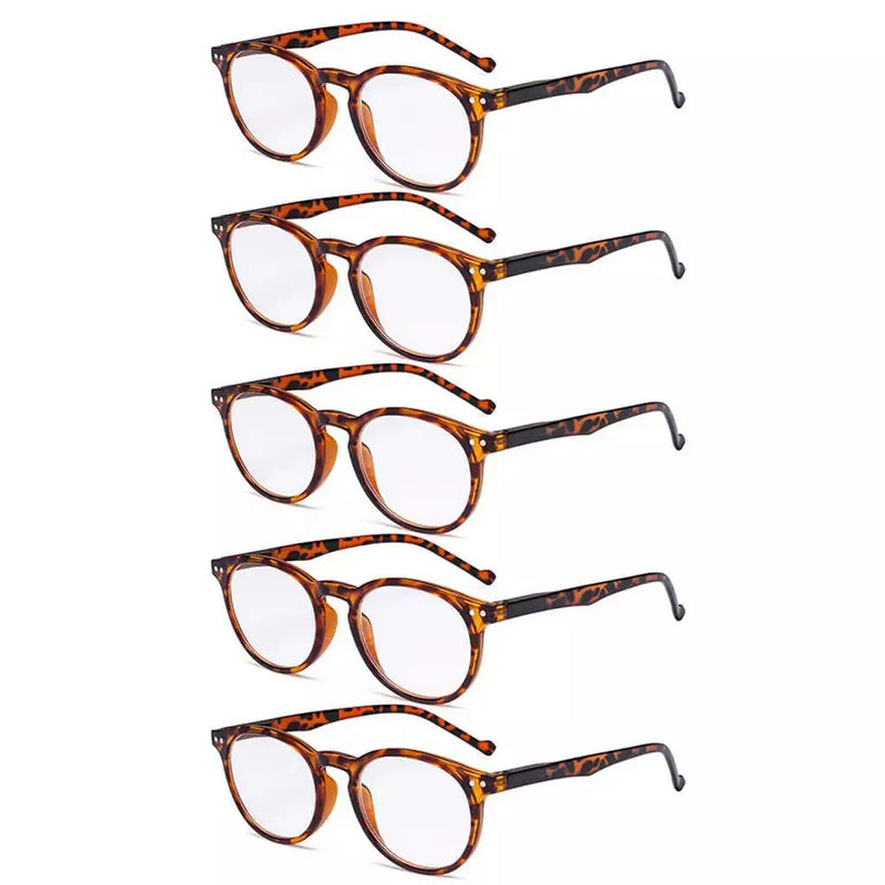 eyekeeper.com 5 Pack Retro Oval Reading Glasses Include Sunglasses R071 Eyeglasses