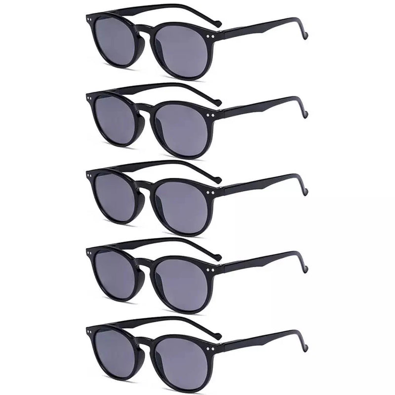 eyekeeper.com 5 Pack Retro Oval Reading Glasses Include Sunglasses R071 Eyeglasses