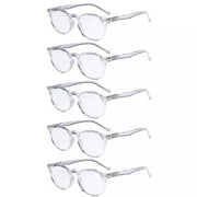 eyekeeper.com 5 Pack Retro Oval Reading Glasses Include Sunglasses R071 Eyeglasses