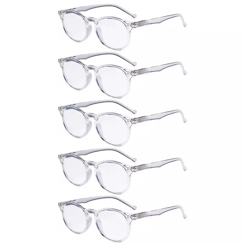 eyekeeper.com 5 Pack Retro Oval Reading Glasses Include Sunglasses R071 Eyeglasses