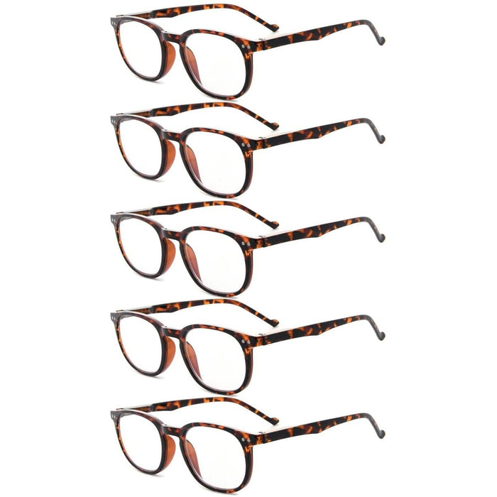 Eyekeeper - 5 Pack Retro Oval Reading Glasses R065