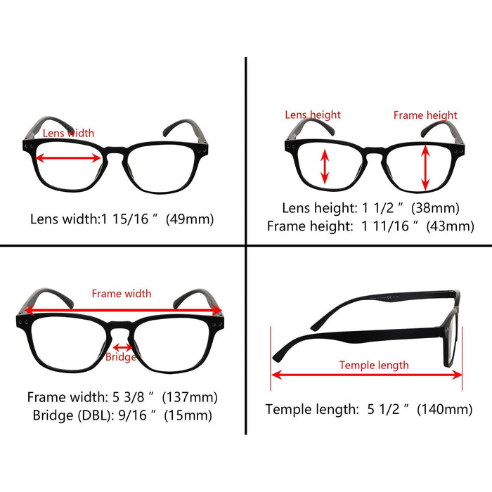 Eyekeeper - 5 Pack Classic Reading Glasses R079