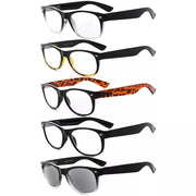 eyekeeper.com 5 Pack Retro Reading Glasses with Sunglasses R011-A Eyeglasses
