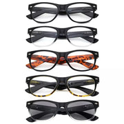 eyekeeper.com 5 Pack Retro Reading Glasses with Sunglasses R011-A Eyeglasses