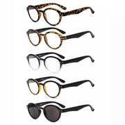 eyekeeper.com 5 Pack Retro Round Reading Glasses Include Sunglasses R070 Eyeglasses