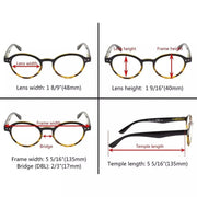 eyekeeper.com 5 Pack Retro Round Reading Glasses Include Sunglasses R070 Eyeglasses