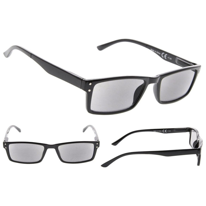 Eyekeeper - 5 Pack Retro Style Reading Glasses Rectangle Readers R057