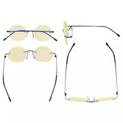 eyekeeper.com 5 Pack Round Blue light Blocking Reading Glasses TMWK26 Eyeglasses