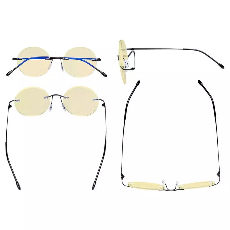 eyekeeper.com 5 Pack Round Blue light Blocking Reading Glasses TMWK26 Eyeglasses