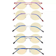eyekeeper.com 5 Pack Round Blue light Blocking Reading Glasses TMWK26 Eyeglasses